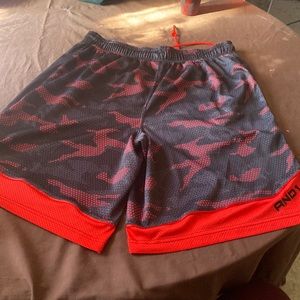 And 1 XL Red and black Camouflage Shorts